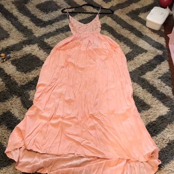 Pink backless flowy maxi dress - Picture 1 of 1